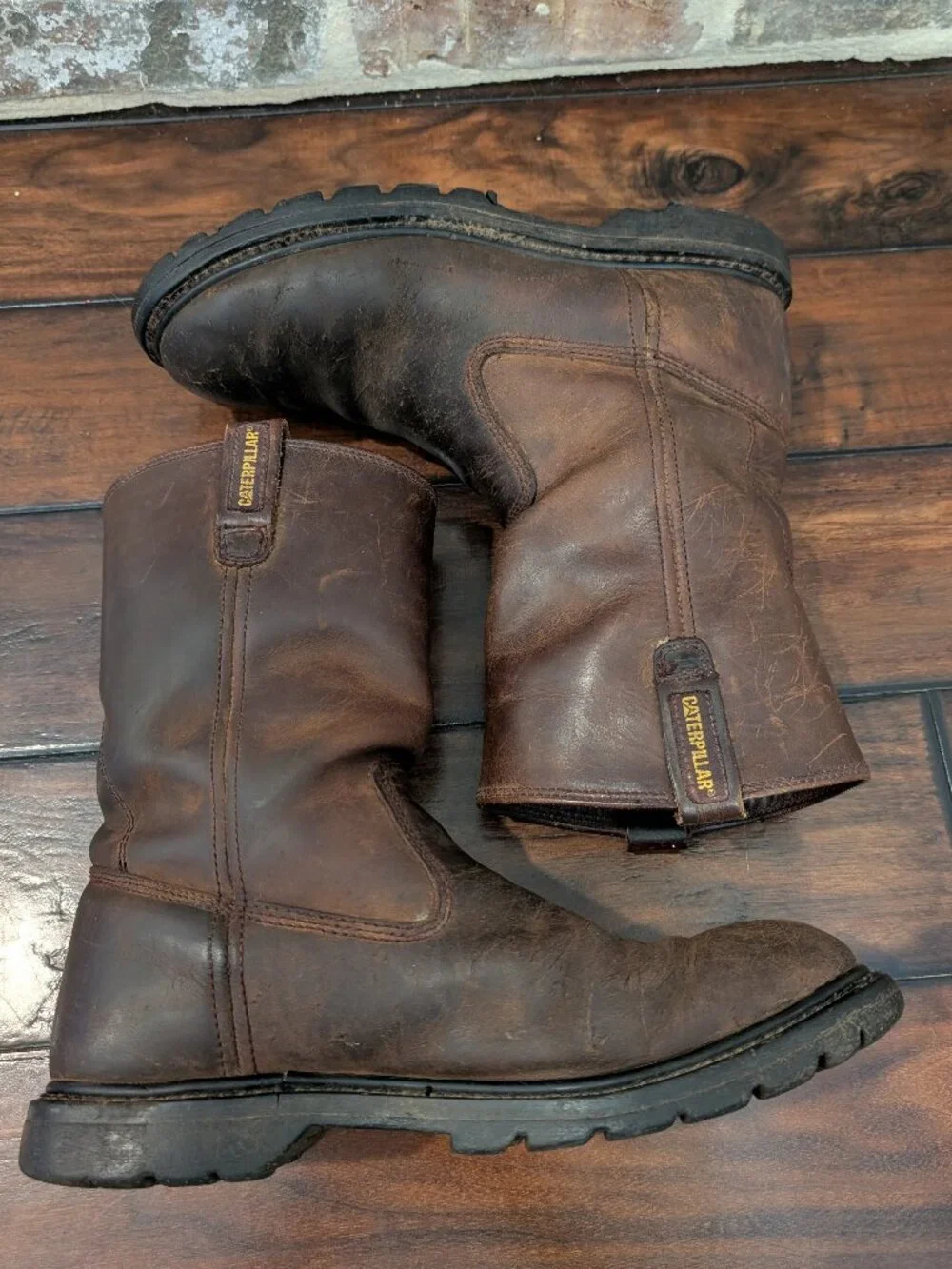 Caterpillar CAT P72191 Revolver Wellington Western Leather Soft Toe Men Boots 11